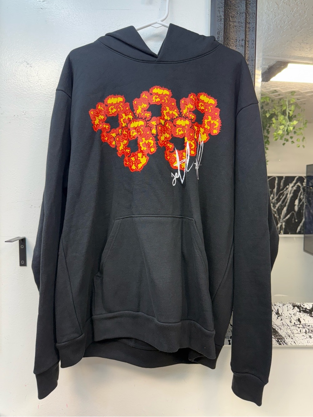 Denim Tears x Offset Mens Hoodie red cotton wreath hoodie NWOT SZ mens Large
